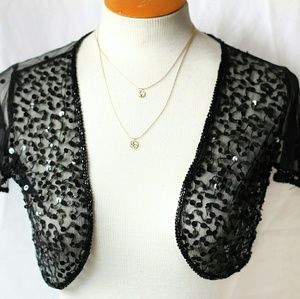 Black sequin bolero